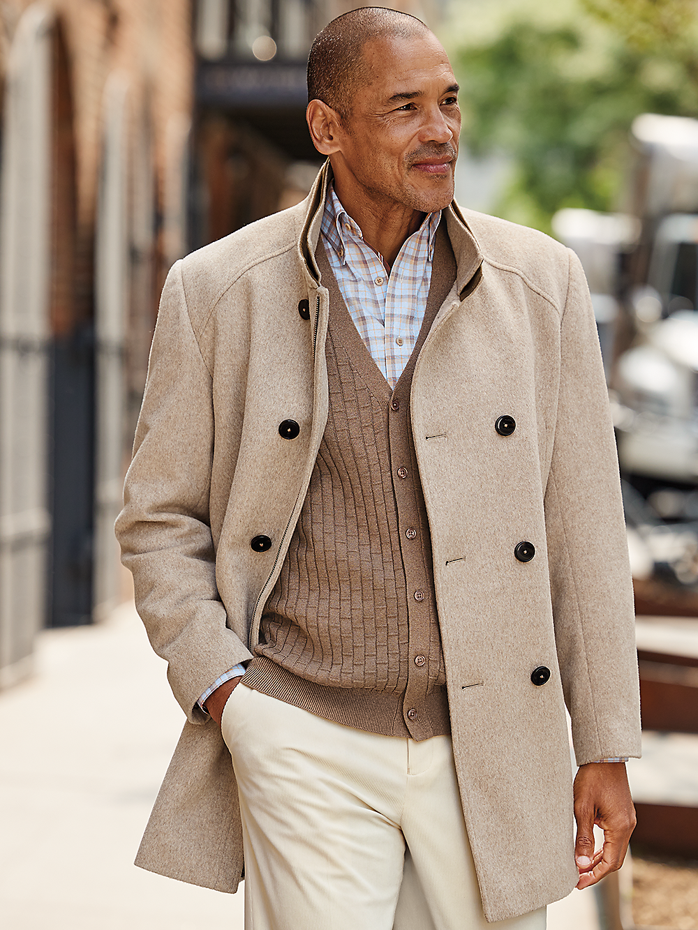 Alternate Image of Wool Double Breasted Car Coat-1