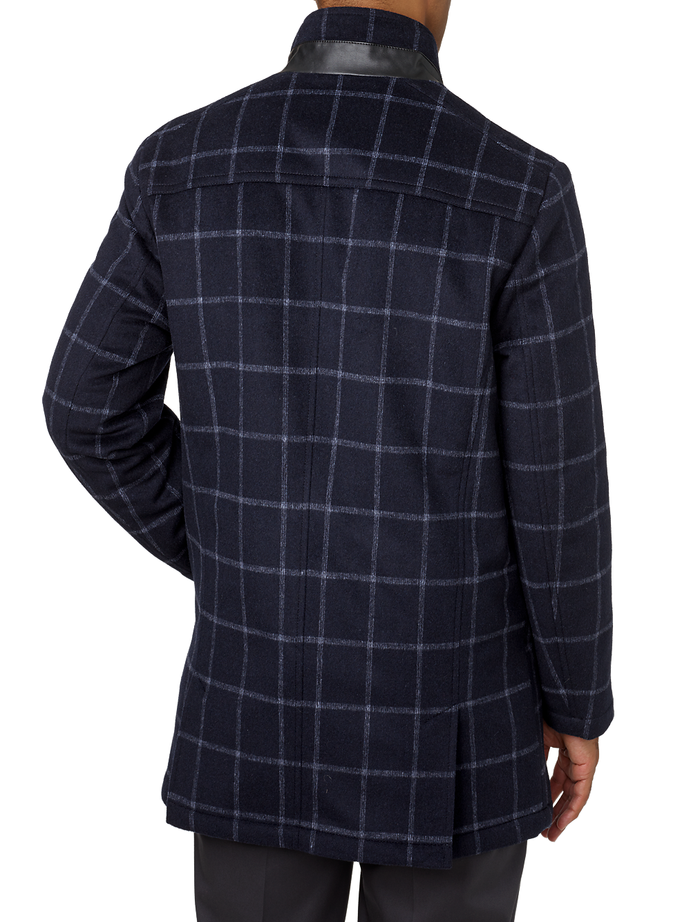 Alternate Image of Wool Blend Windowpane Car Coat-1