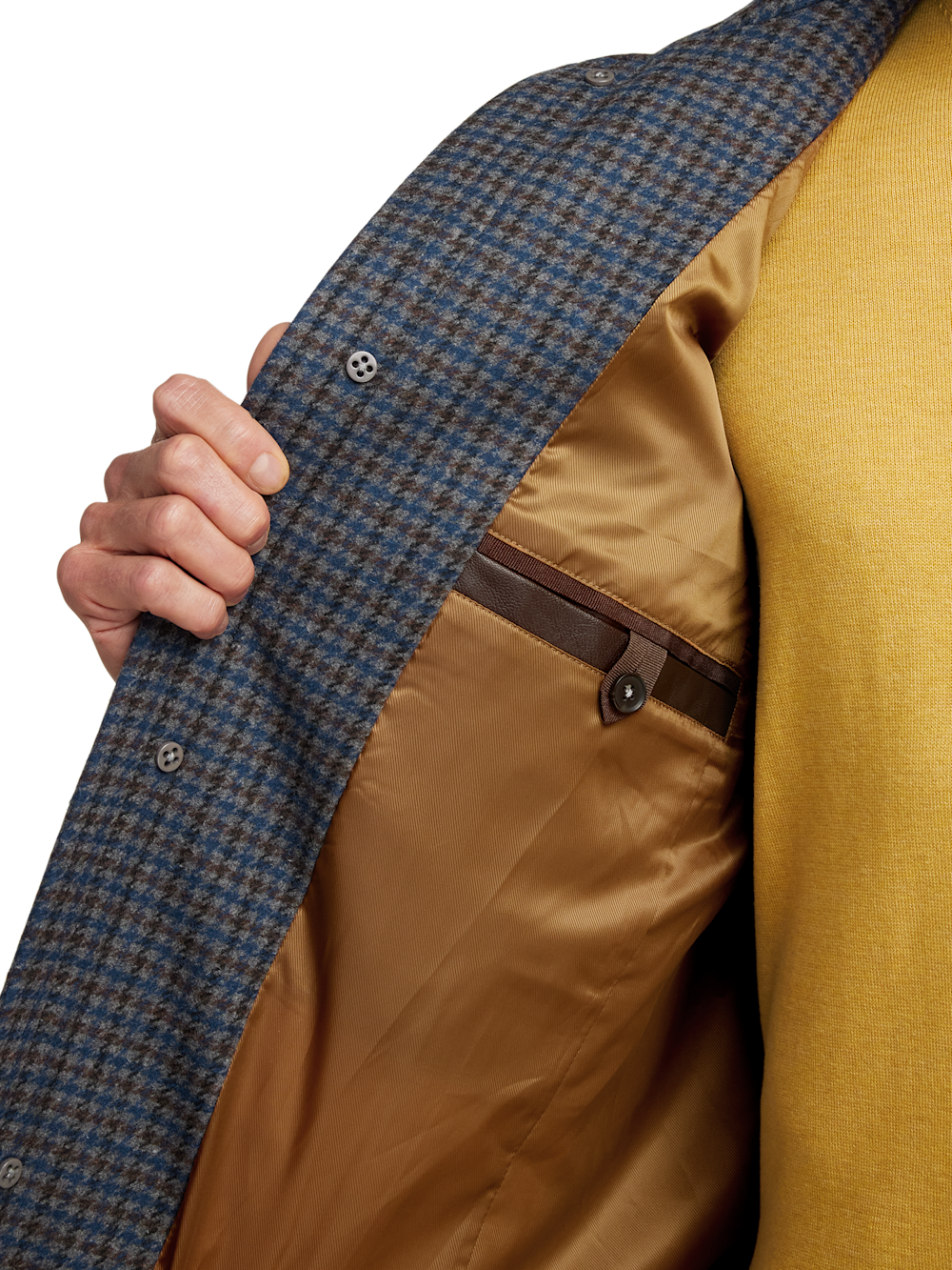 Alternate Image of Wool Blend Check Carcoat-3