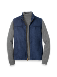 Microsuede Vest - Navy