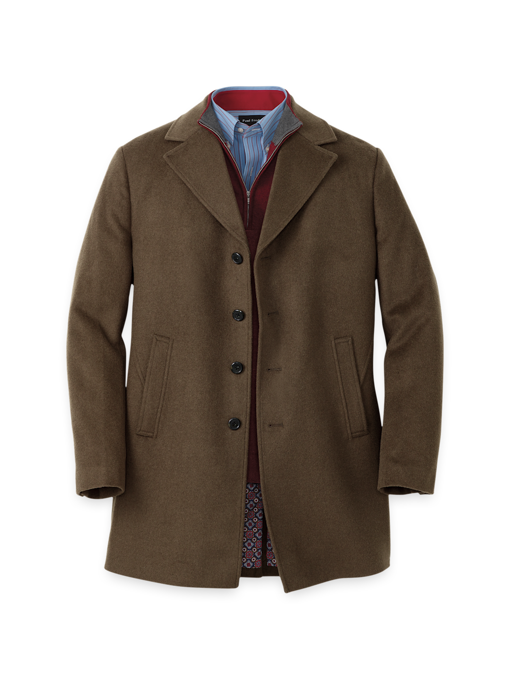 Product Image of Wool Blend Topcoat-Olive