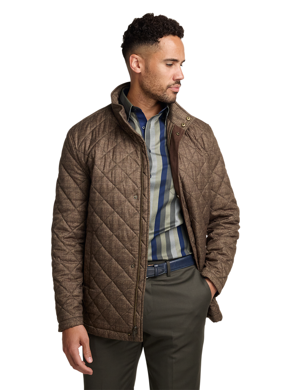 Alternate Image of Houndstooth Quilted Jacket-2