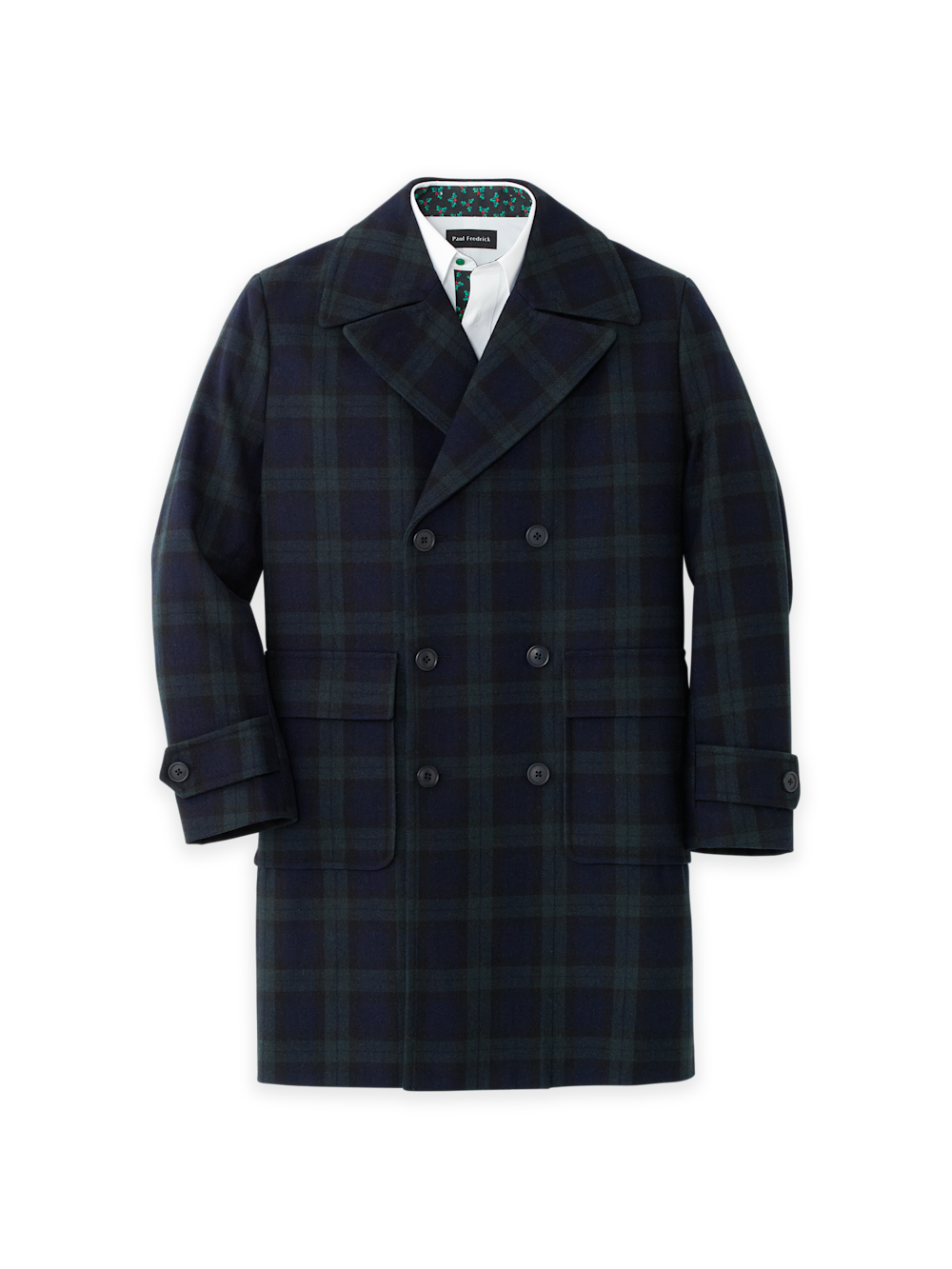 Plaid Double Breasted Topcoat