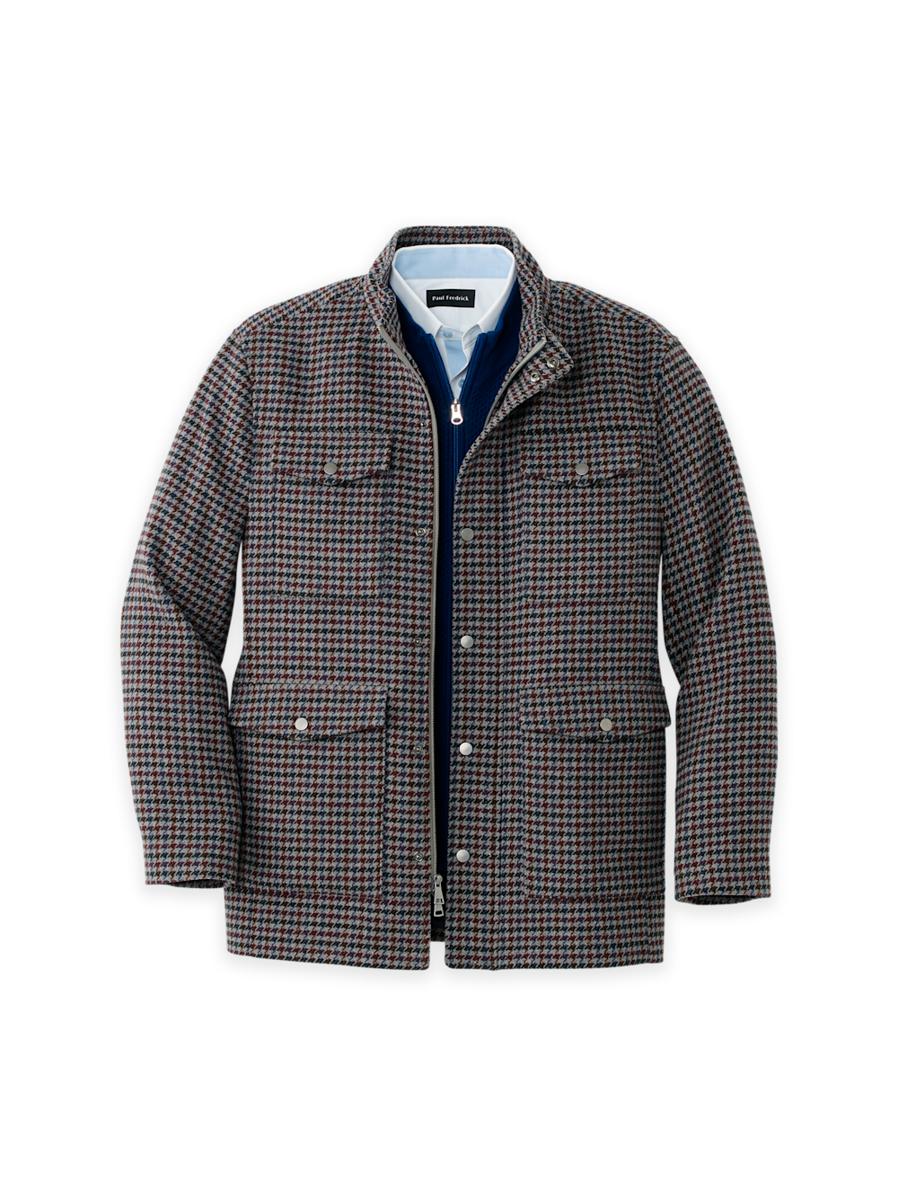 Wool Blend Houndstooth Field Jacket