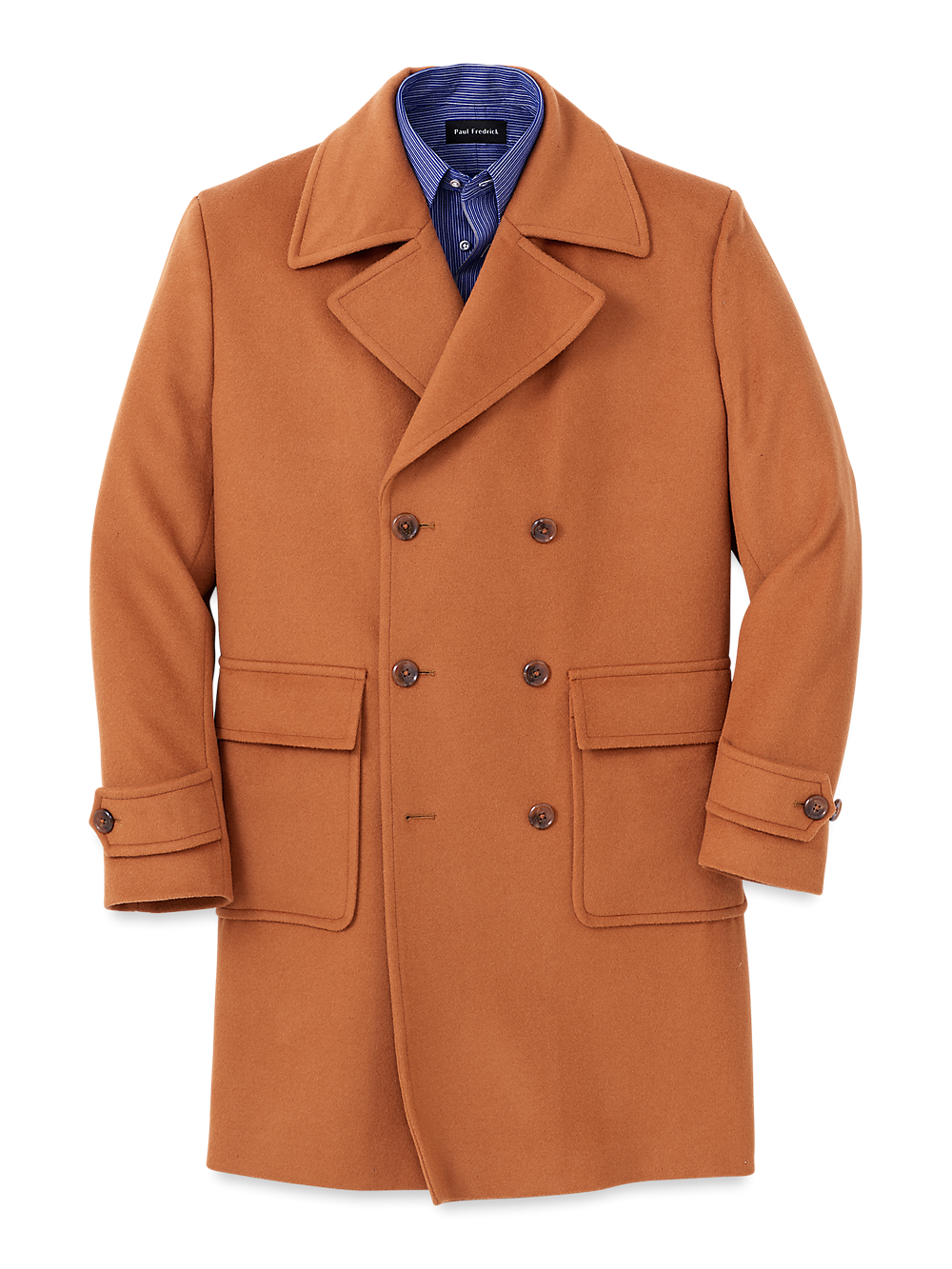 Wool Double Breasted Topcoat - Whiskey – Paul Fredrick Wool Double Breasted Topcoat - Whiskey – Paul Fredrick
