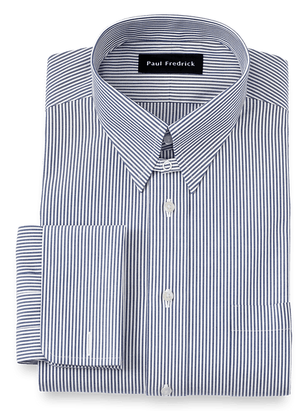 Blue and White Striped Dress Shirts