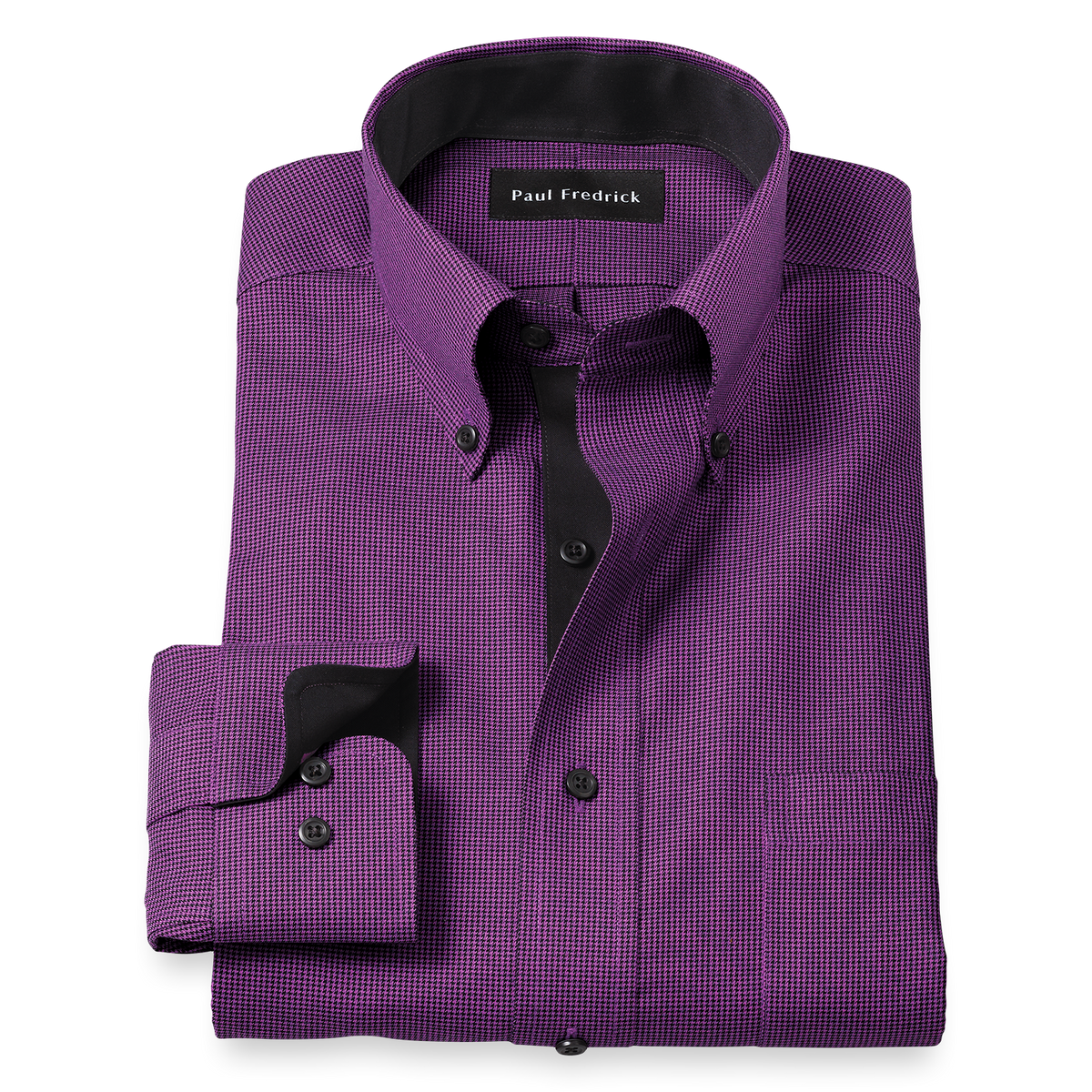 men's black and purple dress shirt Lusaka Purple Black Check Seersucker Cotton Shirt for Men  Hamercop