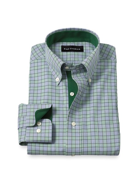 Green Plaid Dress Shirts