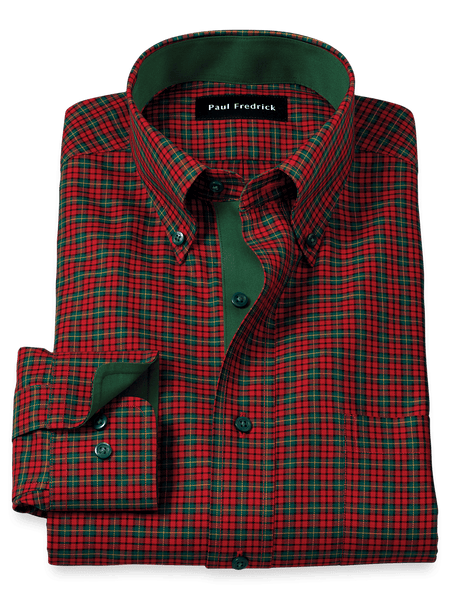 Men's Red and Black Dress Shirts Paul Fredrick Men's Red and Black Dress Shirts Paul Fredrick