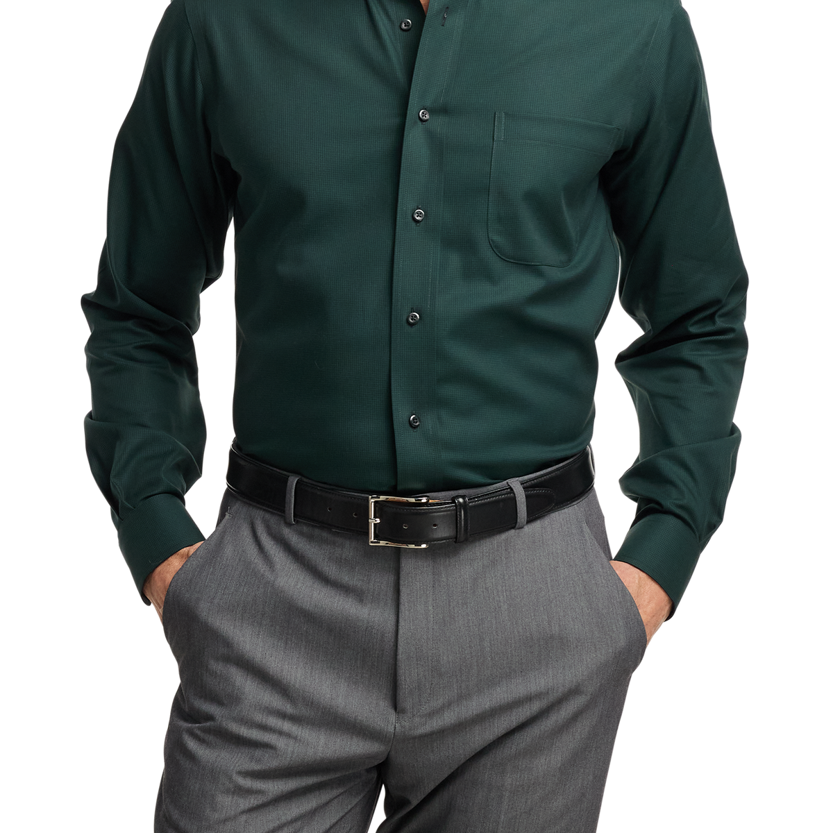 Men's Dark Green Dress Shirts Paul Fredrick Men's Dark Green Dress Shirts Paul Fredrick