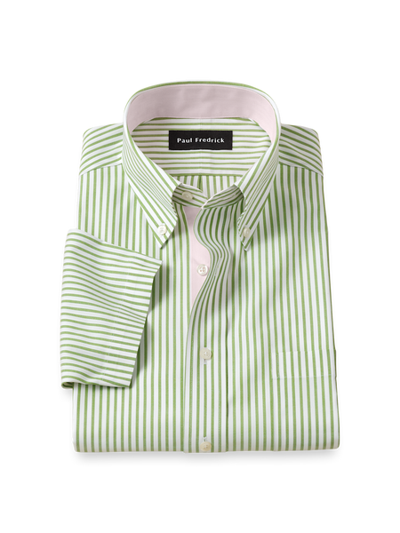 Green Striped Dress Shirts