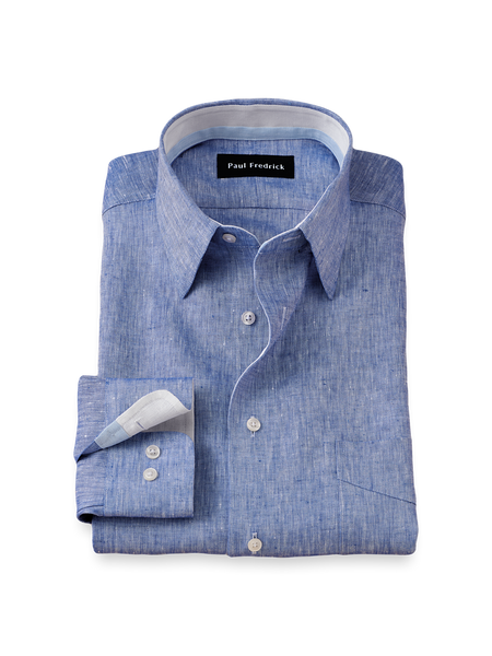 Blue Dress Shirts with White Collar