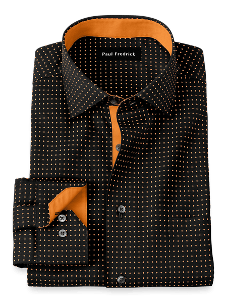 Men's Black Paisley Dress Shirts Paul Fredrick Men's Black Paisley Dress Shirts Paul Fredrick