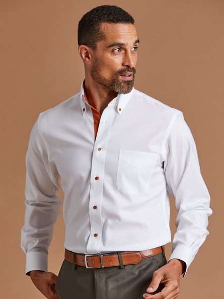 Men's White Slim Dress Shirts | Shop Online Paul Fredrick Men's White Slim Dress Shirts | Shop Online Paul Fredrick
