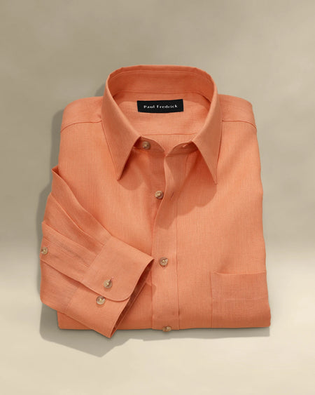 Men's Peach Dress Shirts | Shop Online Paul Fredrick Men's Peach Dress Shirts | Shop Online Paul Fredrick