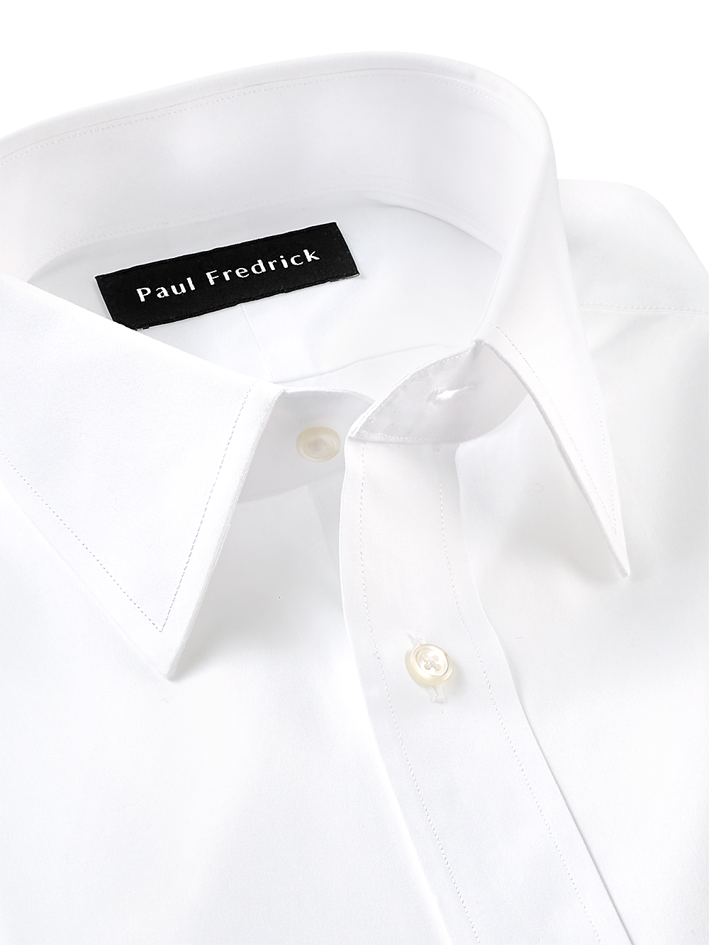 Alternate Image of Pure Cotton Broadcloth Solid Color Straight Collar Dress Shirt-2