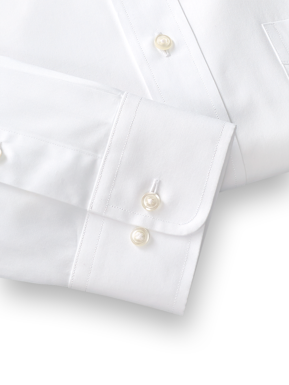 Alternate Image of Pure Cotton Broadcloth Solid Color Straight Collar Dress Shirt-3