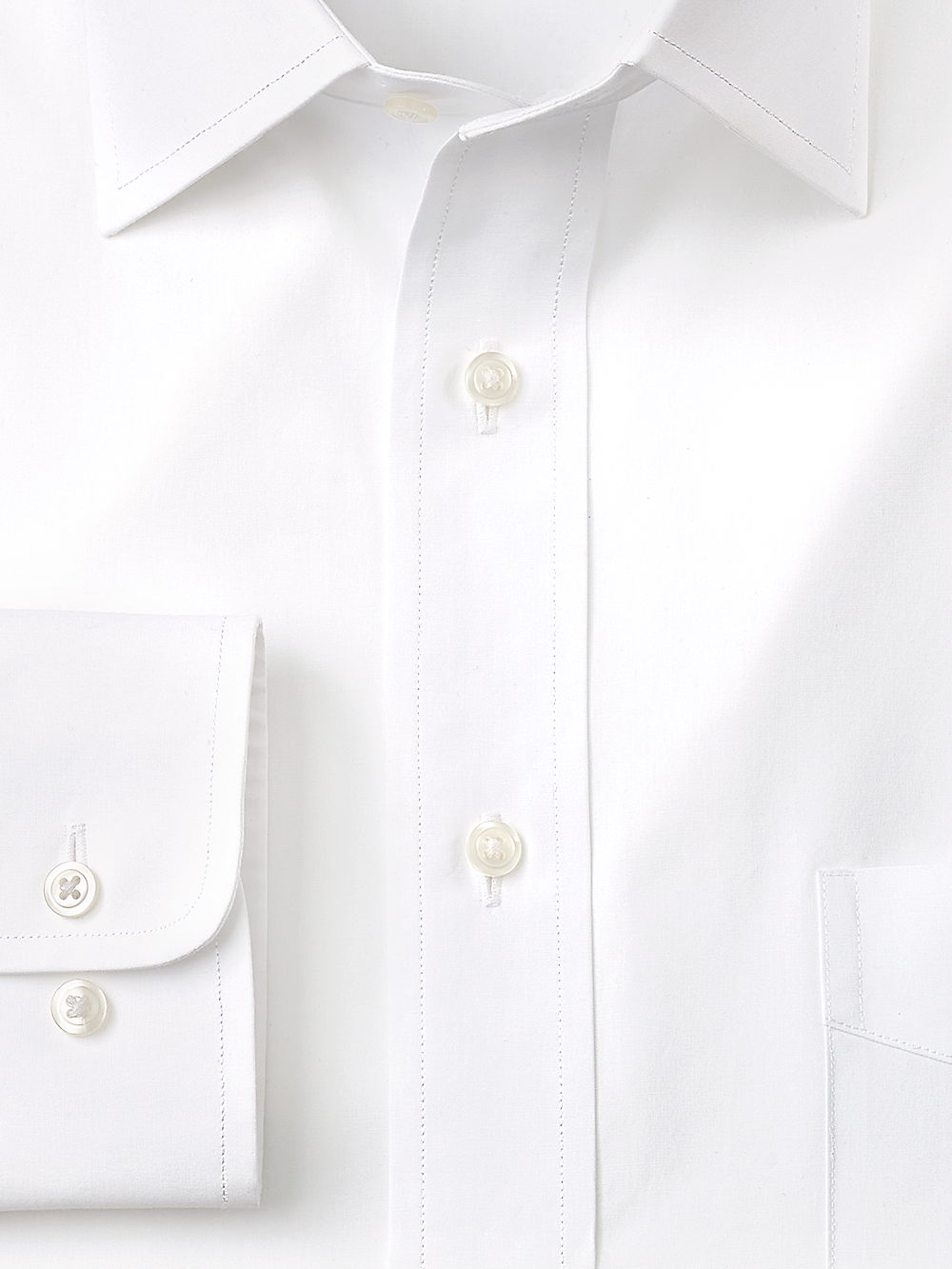Alternate Image of Pure Cotton Broadcloth Solid Color Spread Collar Dress Shirt-1
