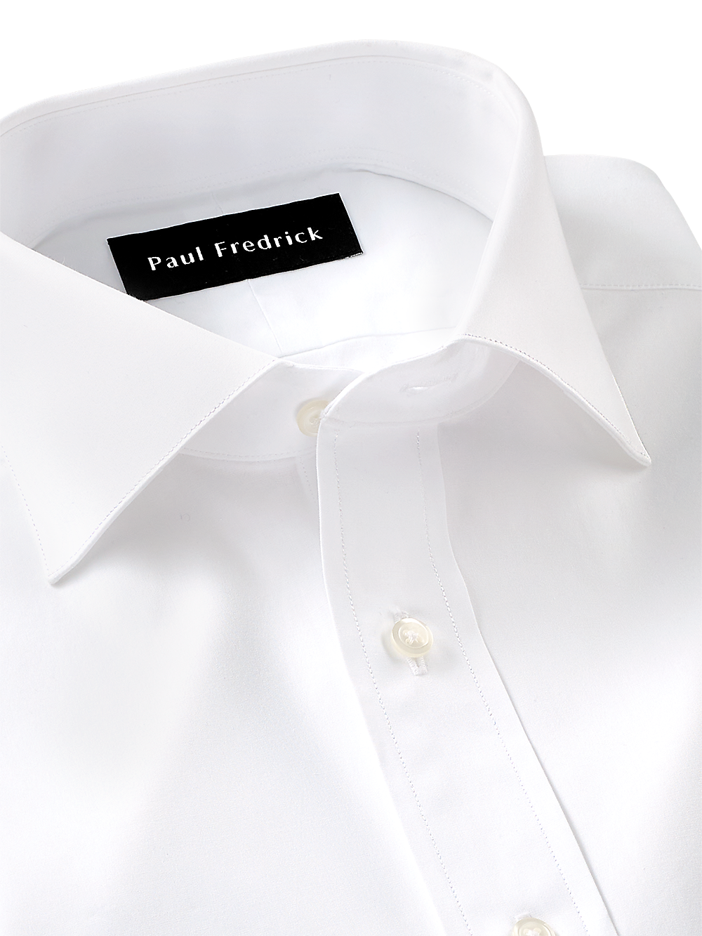 Pure Cotton Broadcloth Solid Color Cutaway Spread Collar Dress Shirt - White - Classic Fit / 14.5 / 32 Pure Cotton Broadcloth Solid Color Cutaway Spread Collar Dress Shirt - White - Classic Fit / 14.5 / 32