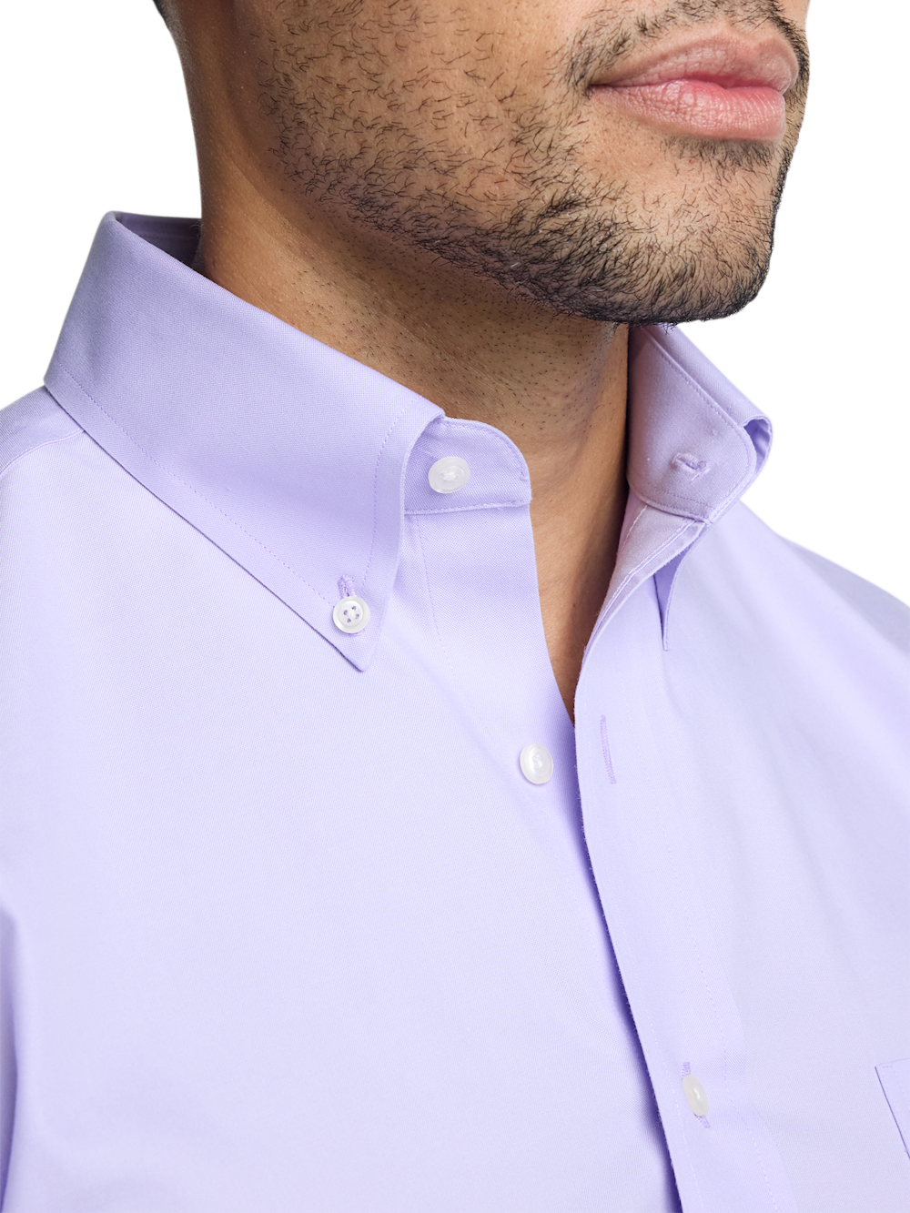 Alternate Image of Non-iron Cotton Pinpoint Solid Button Down Collar Dress Shirt-2