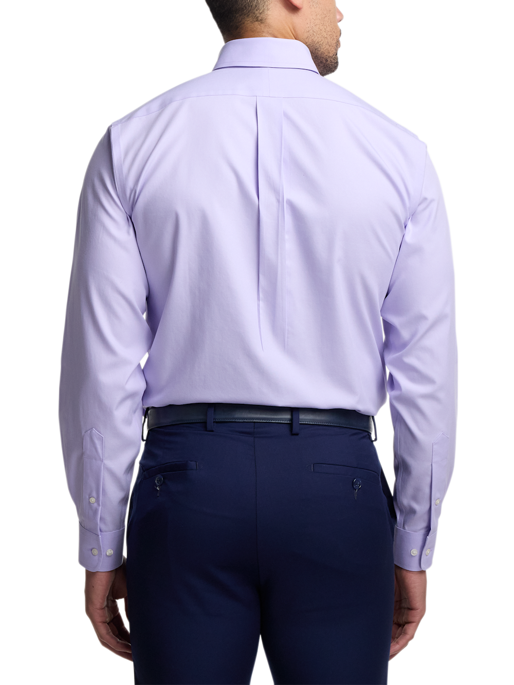 Alternate Image of Non-iron Cotton Pinpoint Solid Button Down Collar Dress Shirt-4