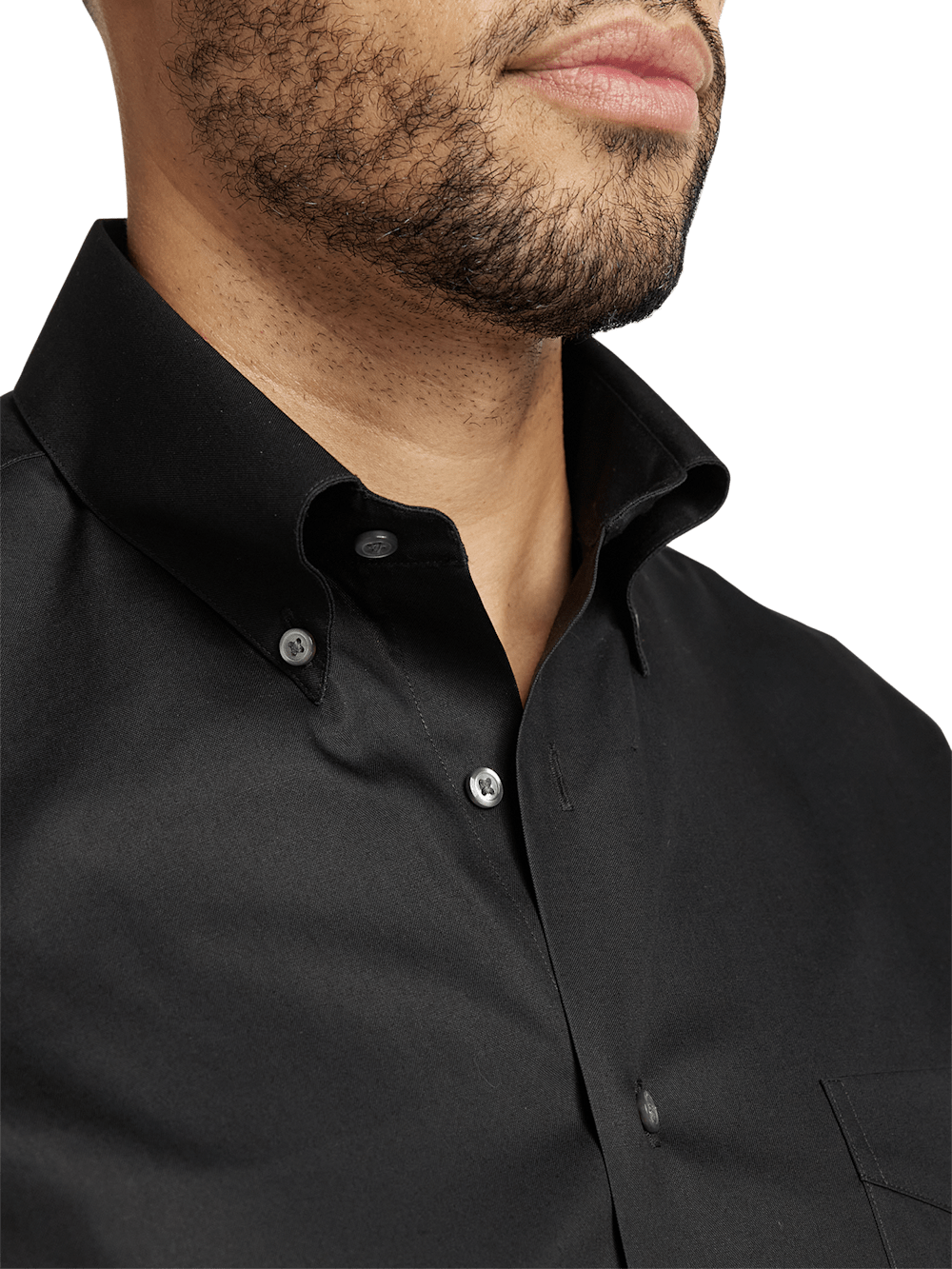 Alternate Image of Non-iron Cotton Pinpoint Solid Button Down Collar Dress Shirt-2