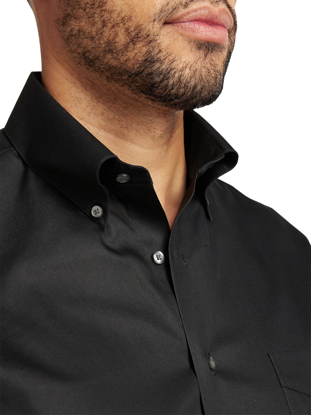 Alternate Image of Non-iron Cotton Pinpoint Solid Button Down Collar Dress Shirt-2