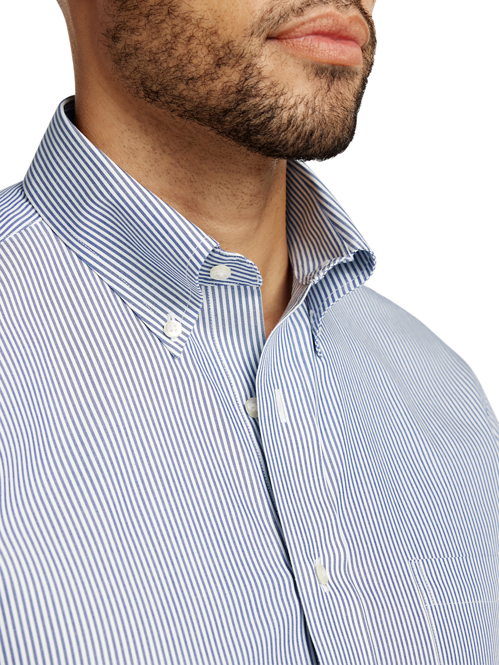 Alternate Image of Non-iron Cotton Pinpoint Solid Button Down Collar Dress Shirt-2