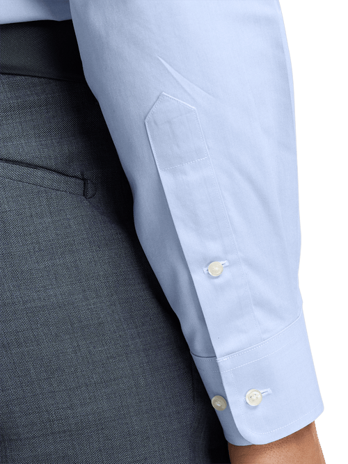 Cornerstone Light Blue Pinpoint Dress Shirt