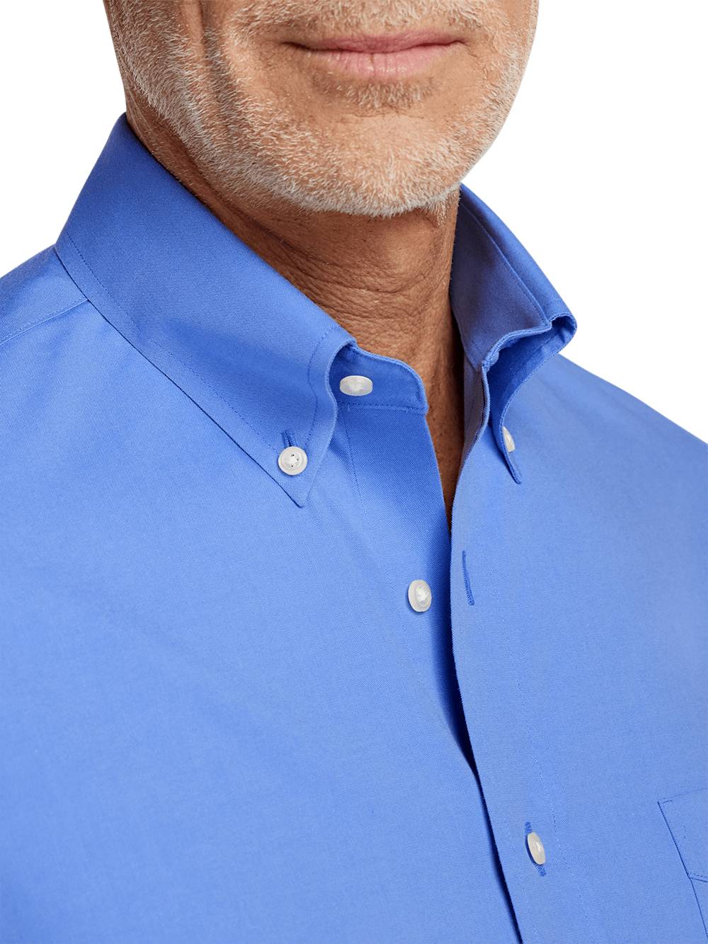 Alternate Image of Non-iron Cotton Pinpoint Solid Button Down Collar Dress Shirt-2