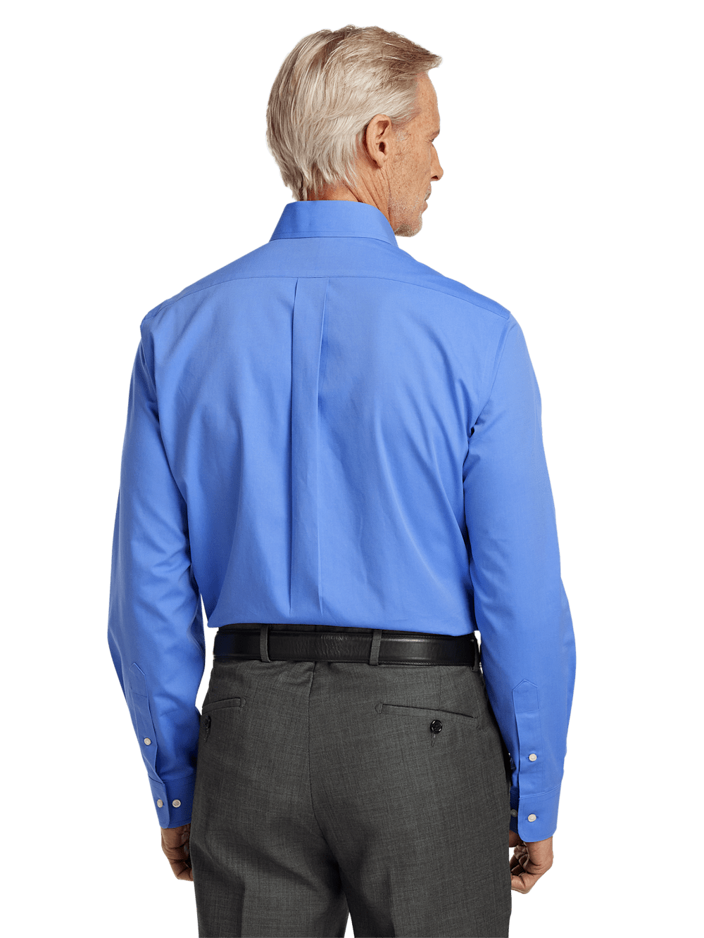 Alternate Image of Non-iron Cotton Pinpoint Solid Button Down Collar Dress Shirt-4