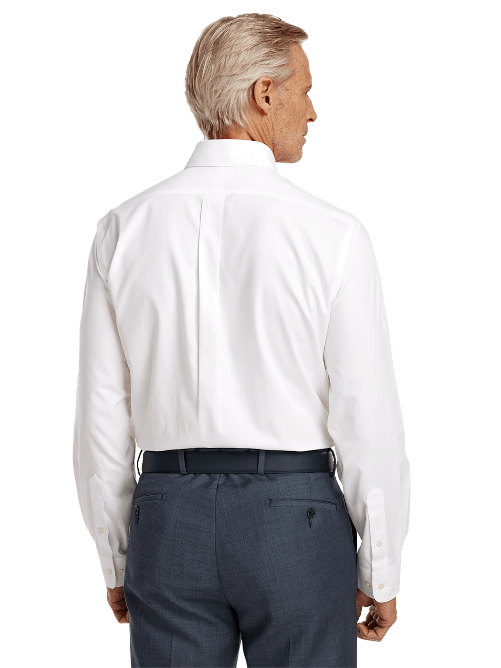 Alternate Image of Non-iron Cotton Pinpoint Solid Button Down Collar Dress Shirt-4