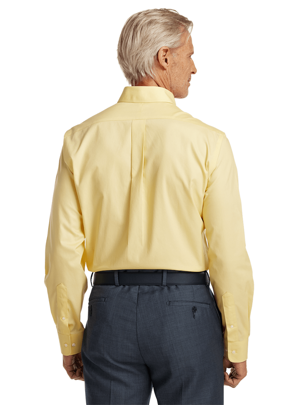 Alternate Image of Non-iron Cotton Pinpoint Solid Button Down Collar Dress Shirt-4