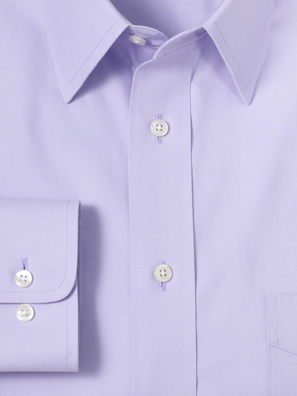 Alternate Shot of Men's Lavender Solid Shirts No Trim Detail - 5