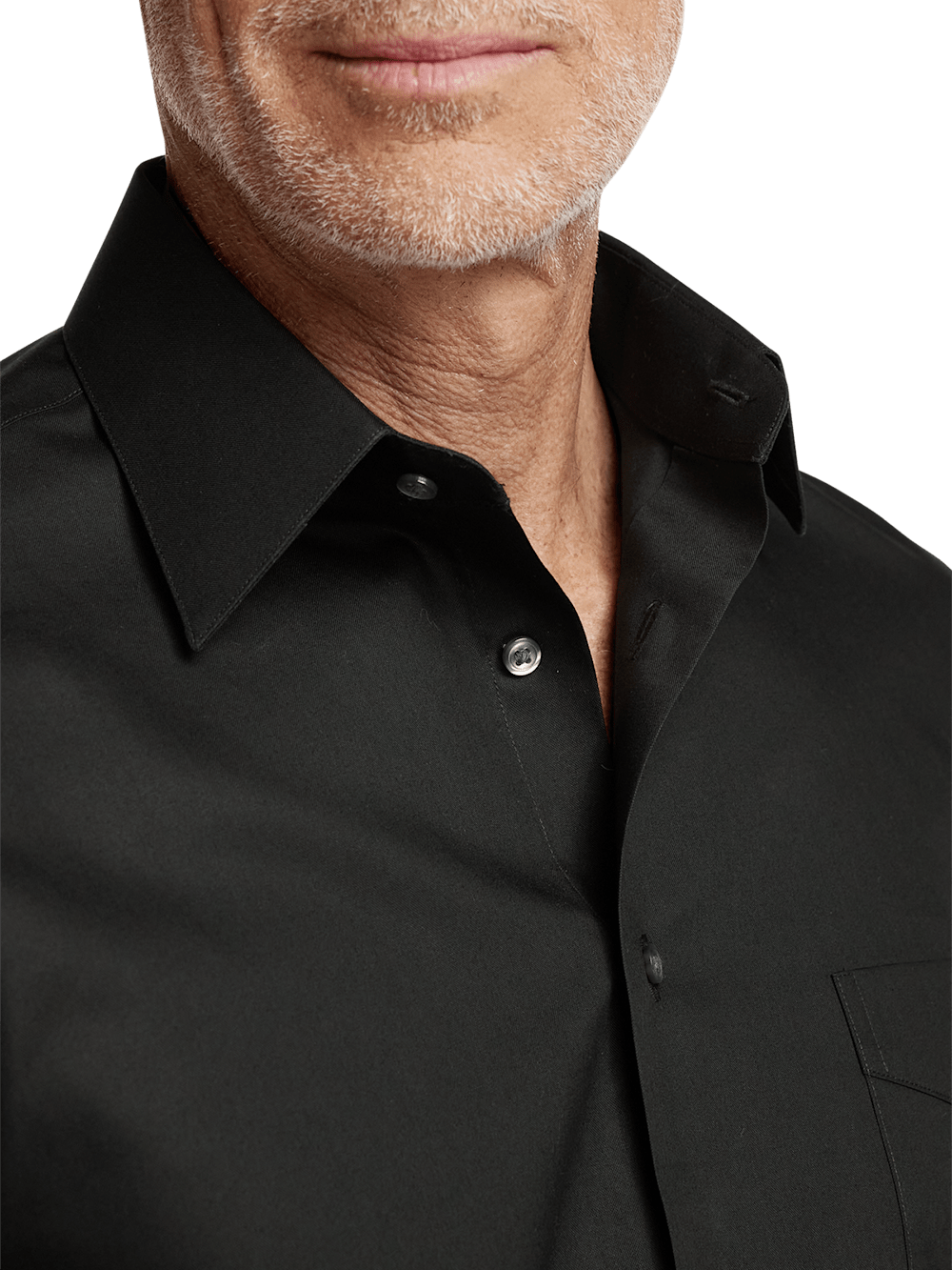 Alternate Image of Non-iron Cotton Pinpoint Solid Point Collar Dress Shirt-2