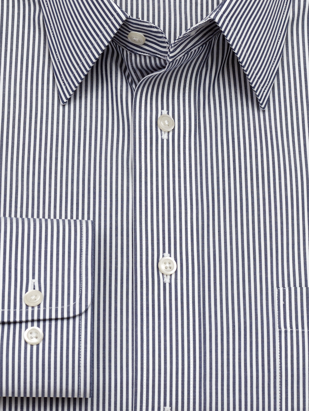 Alternate Image of Non-iron Cotton Pinpoint Solid Point Collar Dress Shirt-5
