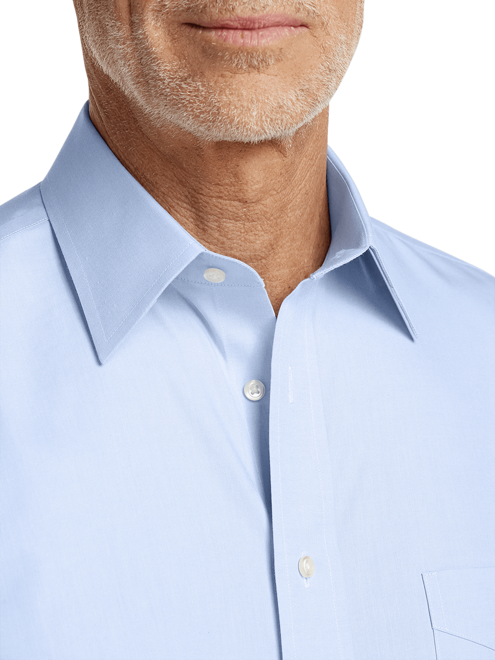 Alternate Image of Non-iron Cotton Pinpoint Solid Point Collar Dress Shirt-2