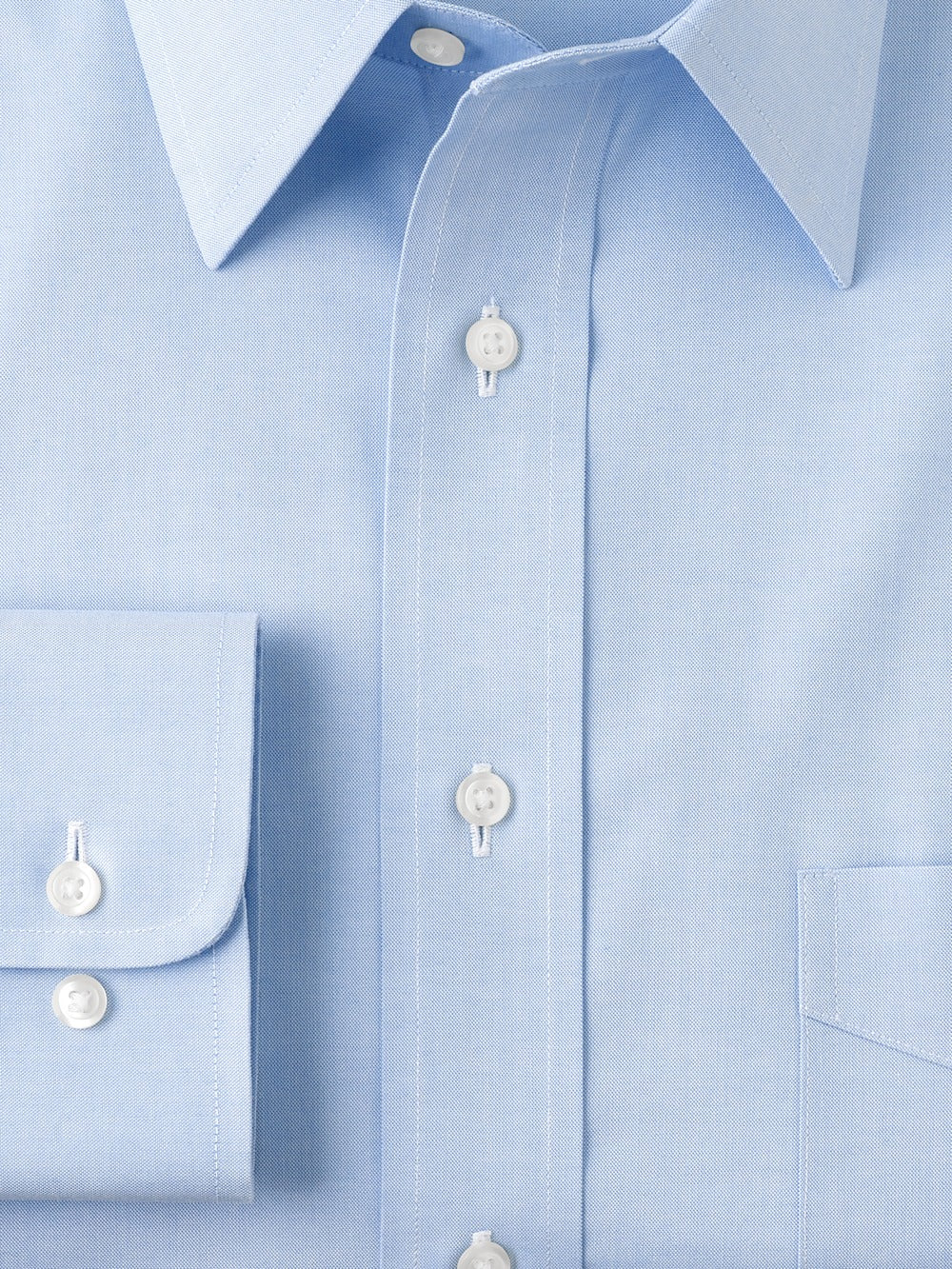 Alternate Shot of Men's Blue Solid Shirts No Trim Detail - 6