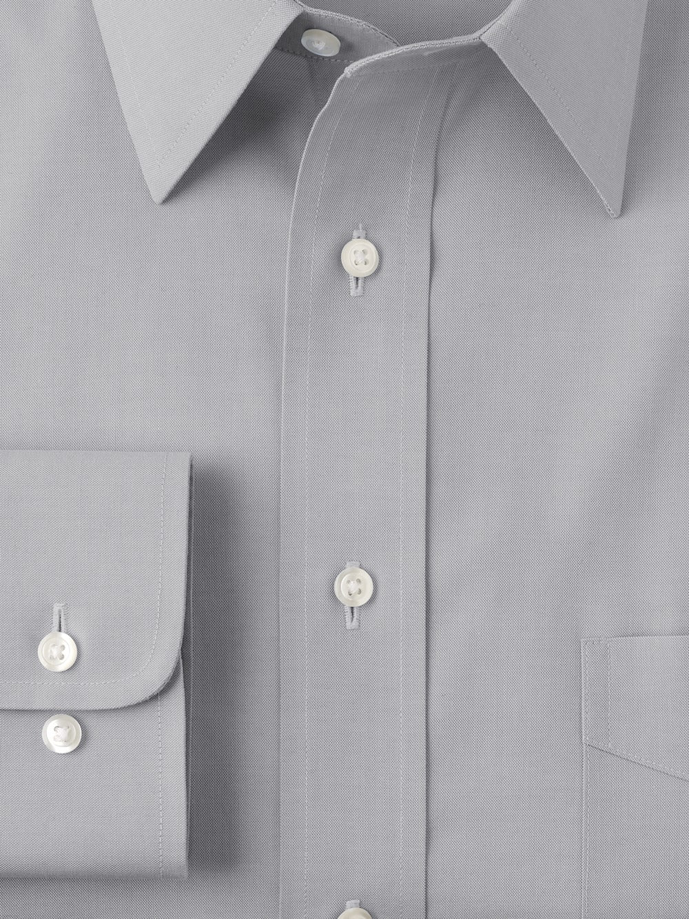 Alternate Shot of Men's Grey Solid Shirts No Trim Detail - 5