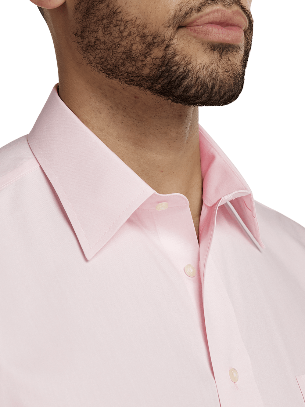 Alternate Image of Non-iron Cotton Pinpoint Solid Point Collar Dress Shirt-2