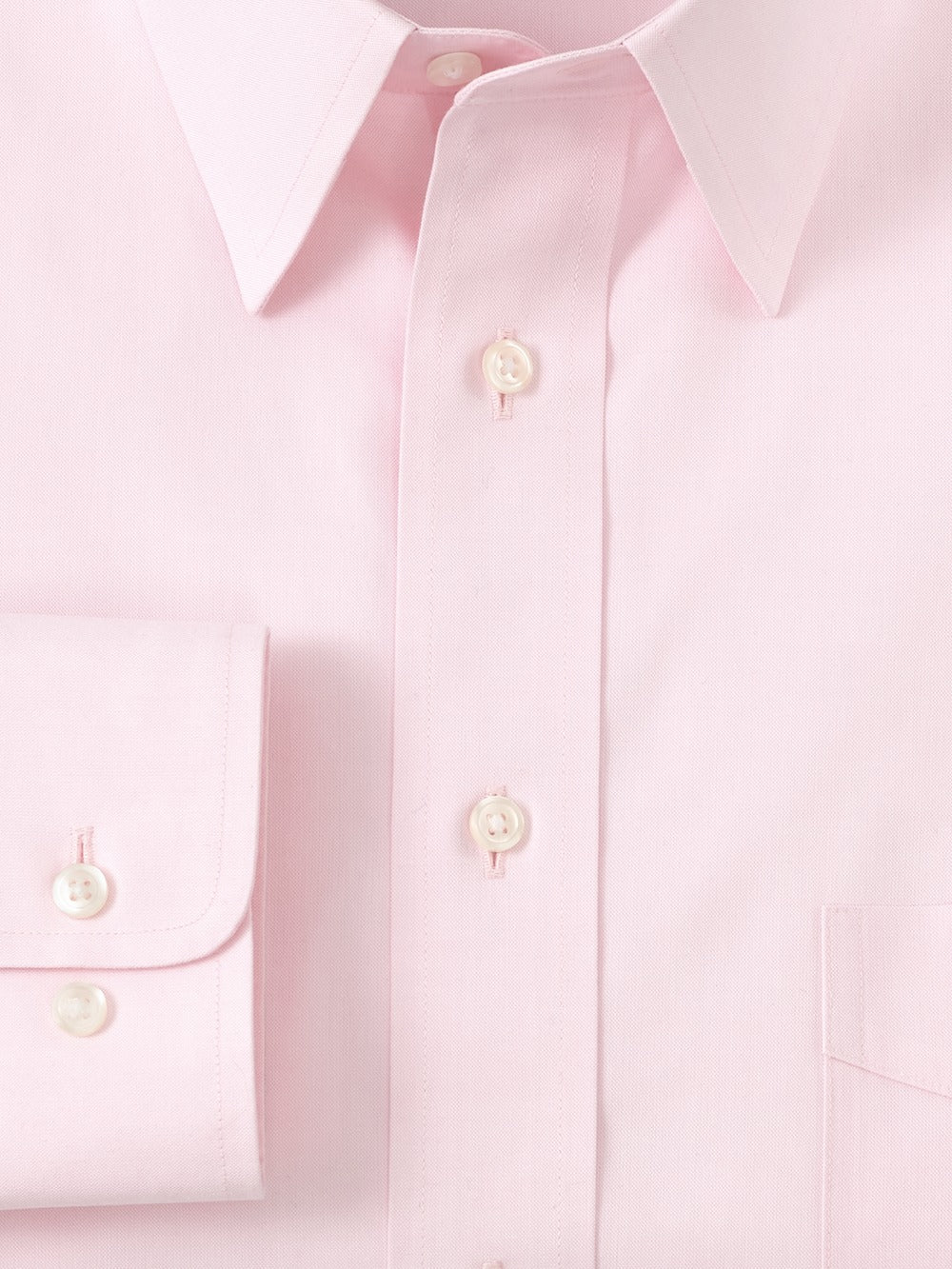 Alternate Shot of Men's Pink Solid Shirts No Trim Detail - 5