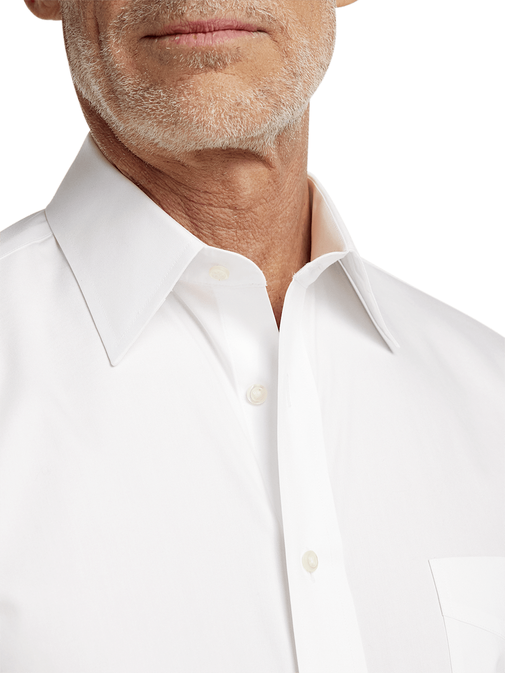 Alternate Image of Non-iron Cotton Pinpoint Solid Point Collar Dress Shirt-2