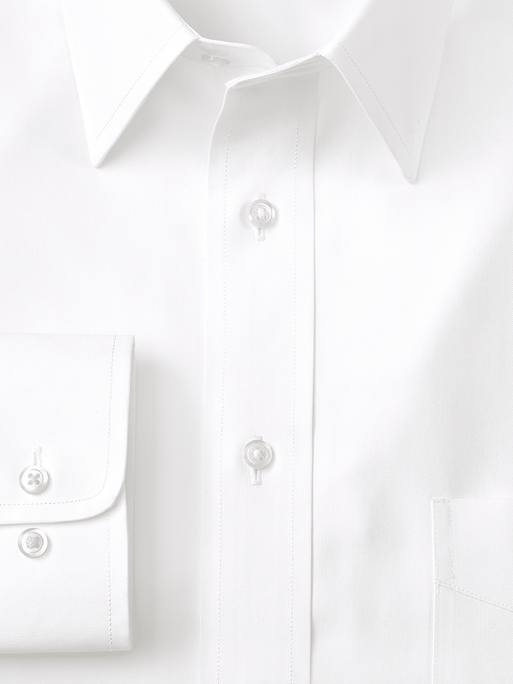 Alternate Image of Non-iron Cotton Pinpoint Solid Point Collar Dress Shirt-5