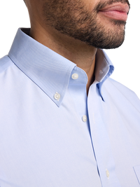 Non-iron Pinpoint Oxford Button Down Short Sleeve Dress Shirt