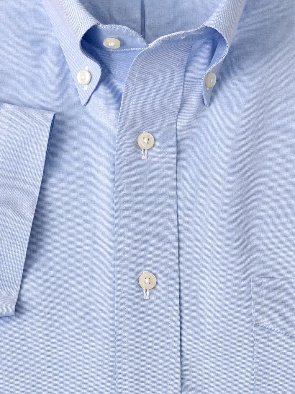 Non-iron Pinpoint Oxford Button Down Short Sleeve Dress Shirt