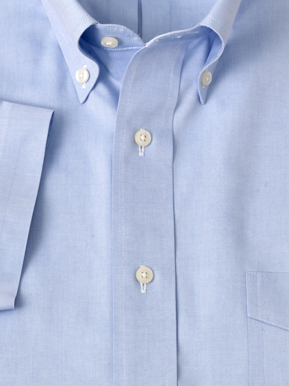 Alternate Image of Non-iron Cotton Pinpoint Solid Button Down Collar Short Sleeve Dress Shirt-5