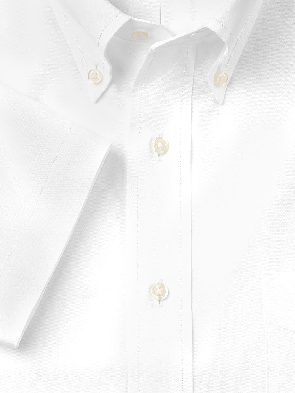 Non-iron Pinpoint Oxford Button Down Short Sleeve Dress Shirt