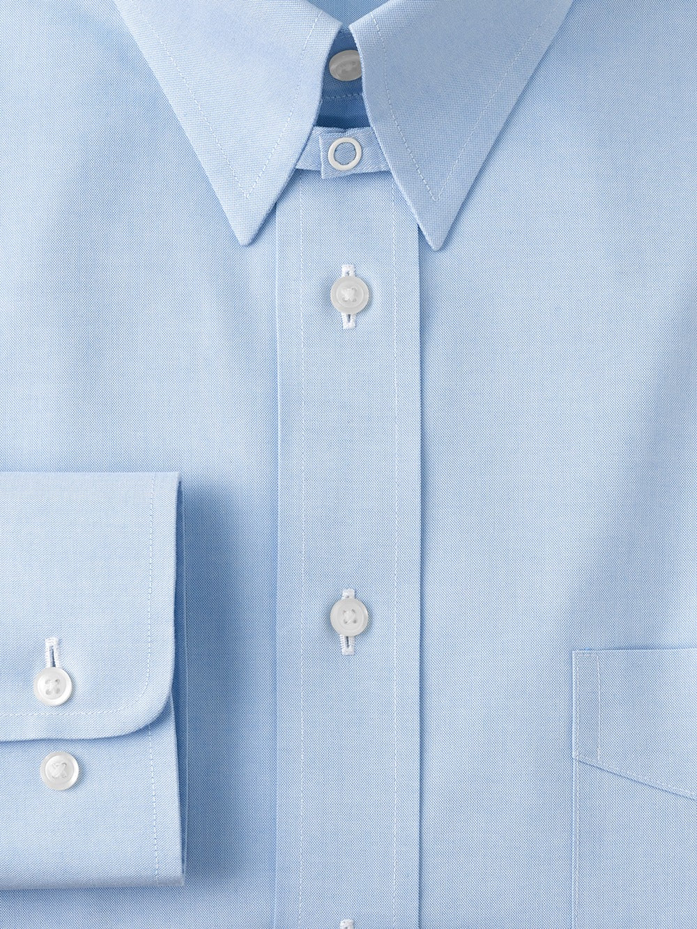 Alternate Shot of Men's Blue Solid Shirts No Trim Detail - 5