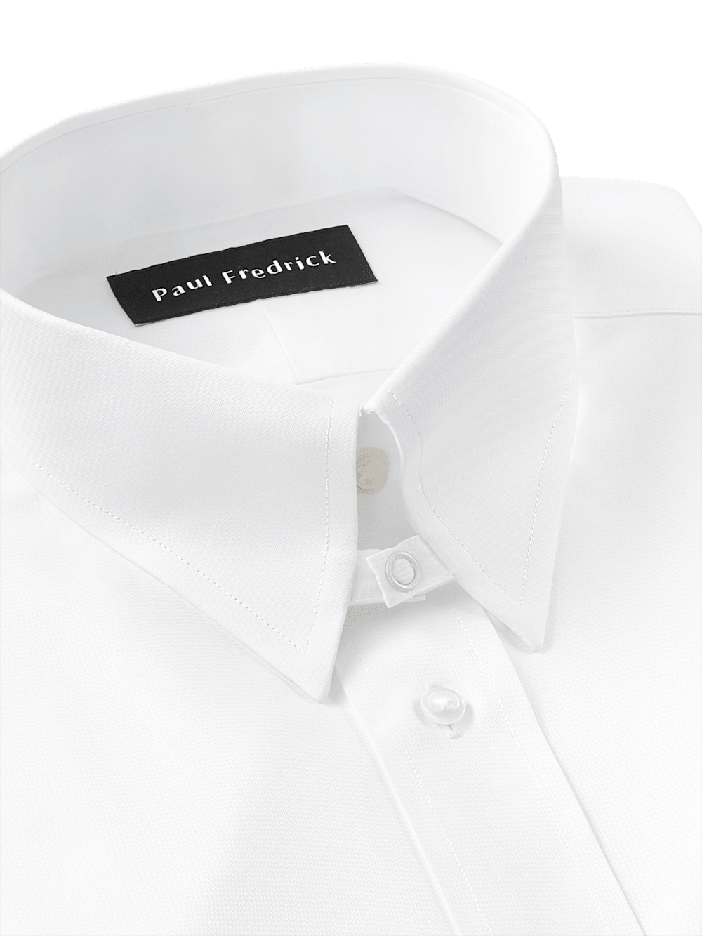 Non-Iron Cotton Pinpoint Solid Snap Tab Collar Dress Shirt Non-Iron Cotton Pinpoint Solid Snap Tab Collar Dress Shirt