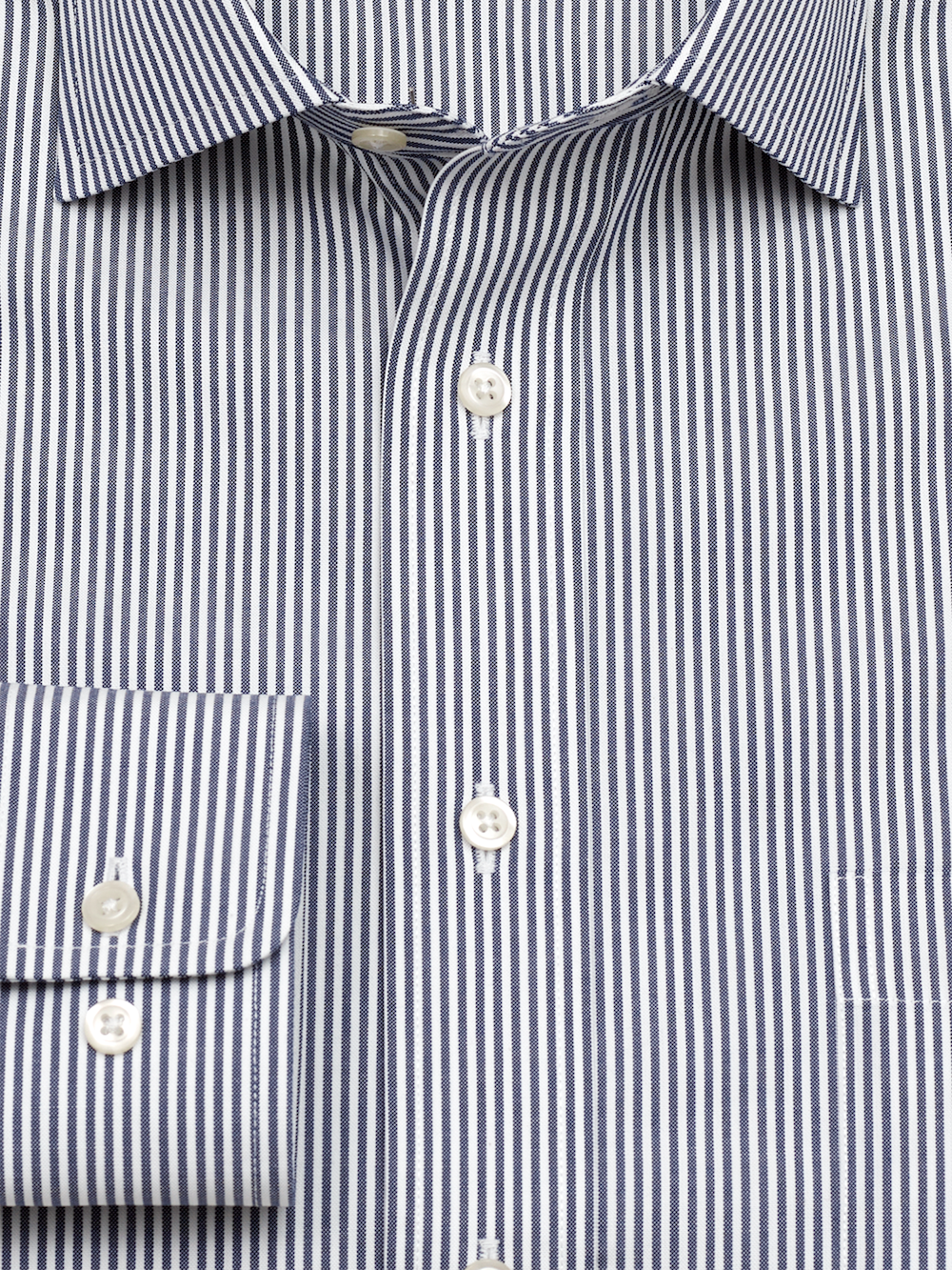 Alternate Image of Non-iron Cotton Pinpoint Solid Spread Collar Dress Shirt-5